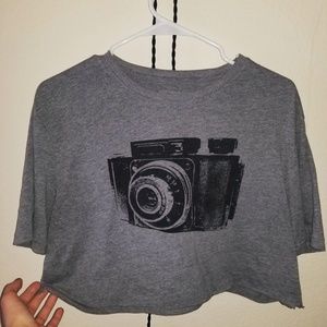 Crop Top Camera Shirt